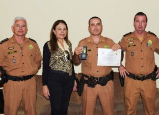 Policial andiraense recebe homenagem do 18º Batalhão da Polícia Militar