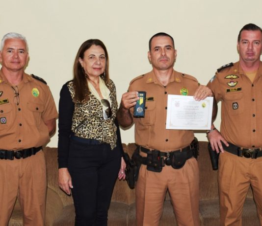 Policial andiraense recebe homenagem do 18º Batalhão da Polícia Militar
