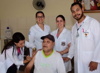 Saúde aplica vacina ‘Pneumococica 23’ a idosos do Lar São Vicente de Paulo