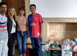 Provopar recebe doações de time de futebol