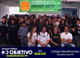 Colégio Bandeirantes Sistema Objetivo obtém nota acima da média nacional na OBMEP
