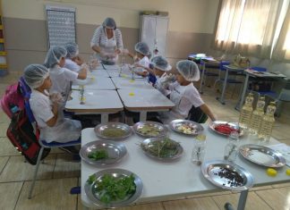 Alunos realizam atividade prática utilizando temperos naturais