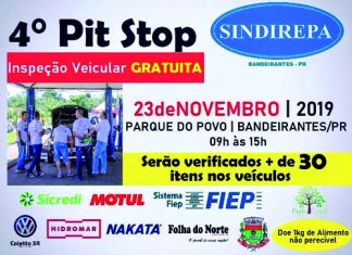 Sindirepa realiza neste sábado, dia 23, o 4º Pit Stop