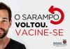Campanha de vacinação contra o sarampo começa no próximo dia 10