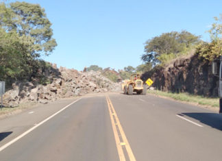 Detonação de rochas na BR-369