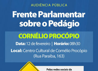 Cornélio Procópio recebe Frente Parlamentar sobre Pedágio nesta sexta-feira, 12
