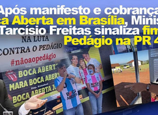 Boca Aberta consegue, junto ao ministro Tarcísio Freitas, que um novo pedágio não seja instalado