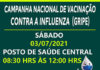 Neste sábado, dia 03, tem Campanha de Vacinação contra a Gripe