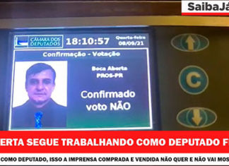 Boca Aberta continua no mandato como deputado federal