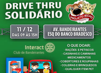 Projeto Bicho vai realizar mais um Drive Thru Solidário