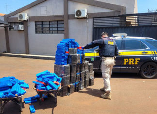 PRF apreende quase meia tonelada de maconha próximo a Bandeirantes