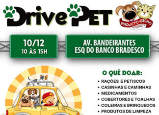 Dia 10 acontece mais um Drive Pet do Projeto Bicho