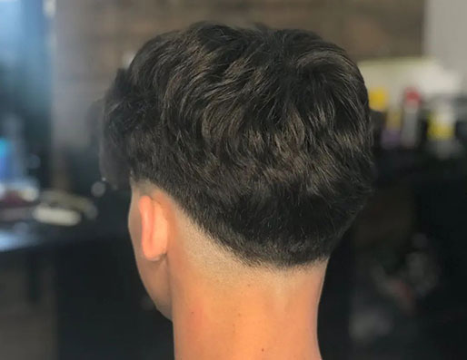 Corte cabelo masculino em v