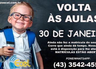Aulas retornam no dia 30, no Colégio ECEL; matrículas estão abertas