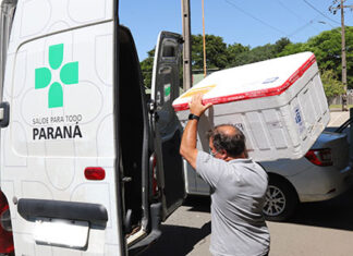 Paraná inicia semana com distribuição de 204,3 mil vacinas contra a Covid-19