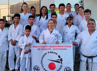 Alunos da Associação Bandeirantense de Karatê participam de exame de faixa