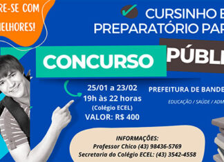 Cursinho ECEL promove intensivão de estudos para o Concurso da Prefeitura de Bandeirantes