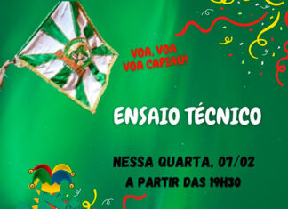 GRECES Acadêmicos Capiau convida para ensaio técnico nesta quarta-feira