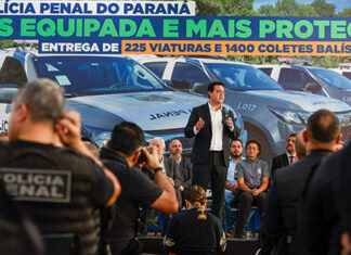 Governador entrega 225 novas viaturas e 1,4 mil coletes balísticos à Polícia Penal