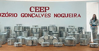 Instrumentos musicais para formação da Fanfarra do CEEP Ozório