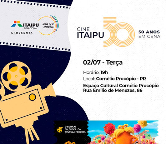 Projeto ‘Cine Itaipu’ chega a Cornélio Procópio nesta terça-feira, 3