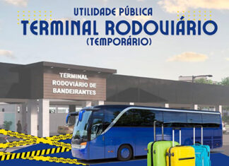 Mudança temporária do terminal rodoviário