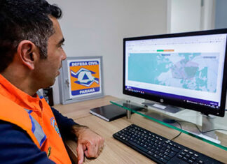 Moradores de Morretes e União da Vitória recebem teste de alerta de eventos climáticos Clima