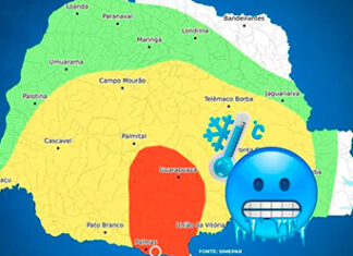 Alerta de geada para os próximos dias.