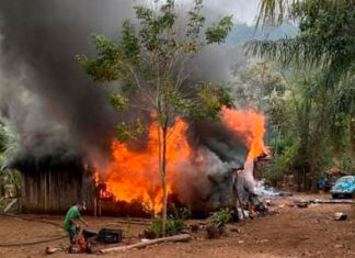Incêndio destrói casa de trabalhador rural