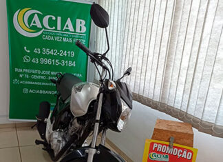 Campanha da ACIAB vai premiar com moto zero km e vale-compras