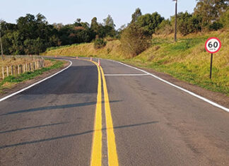 DER/PR reforça sinalização viária em rodovia de Tomazina, no Norte Pioneiro