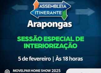 Primeira sessão especial da Assembleia Itinerante de 2025 será realizada em Arapongas