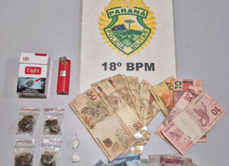 PM realiza flagrantes de tráfico de drogas em Cornélio Procópio e Santa Cecília do Pavão