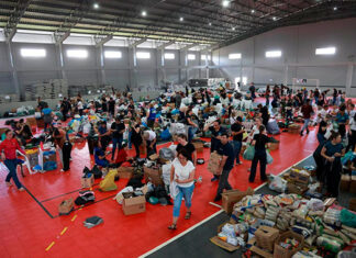 Abrigo emergencial foi preparado em cidade vizinha para atender desalojados e desabrigados de Rio Bonito do Iguaçu