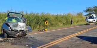 Acidente frontal na BR-369 deixa dois mortos e três feridos graves entre Bandeirantes e Santa Mariana