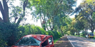 Acidente na PR-218 em Carlópolis deixa mulher ferida na manhã desta segunda-feira