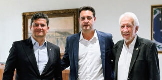 Ratinho Jr. e Moro se reúnem no Palácio Iguaçu