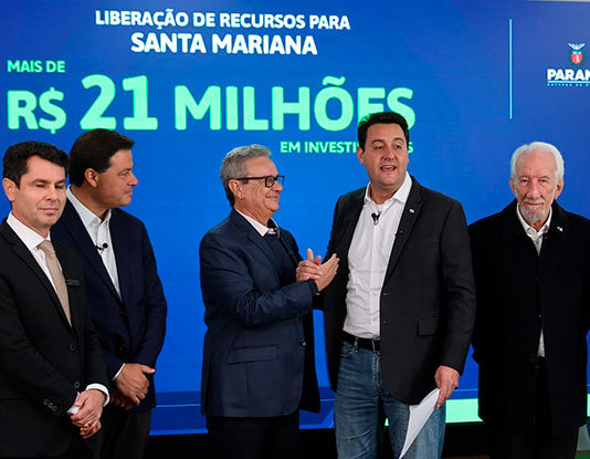 Governo libera R$ 741 milhões para transformar infraestrutura em 12 municípios; Santa Mariana está entre contemplados