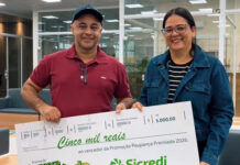 Mais um associado levou R$ 5 mil para casa por meio da Poupança Premiada Sicredi