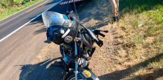 Motociclista fica ferido em acidente na PR-092 em Siqueira Campos
