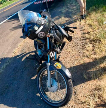 Motociclista fica ferido em acidente na PR-092 em Siqueira Campos