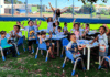 Alunos do Colégio Maximus unem pintura e inglês no Nível II