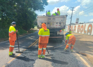 Rodovia entre Carlópolis e Guapirama recebe melhorias no pavimento