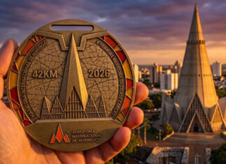 Medalhas da Maratona Internacional de Maringá são inspiradas na Catedral e transformam símbolo da cidade em conquista para os atletas