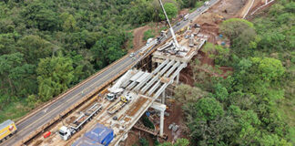 Obras da nova ponte sobre o Rio Ubá na BR-153 atingem 80% de conclusão