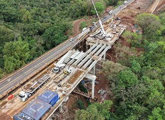 Obras da nova ponte sobre o Rio Ubá na BR-153 atingem 80% de conclusão