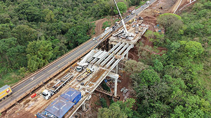 Obras da nova ponte sobre o Rio Ubá na BR-153 atingem 80% de conclusão