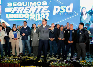 “Vamos seguir o modelo do progresso do Paraná”, diz Sandro Alex em encontro do PSD Paraná em Pinhais
