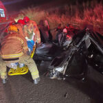 Ultrapassagem indevida provoca colisão entre carro e dois caminhões e deixa quatro feridos na BR-369
